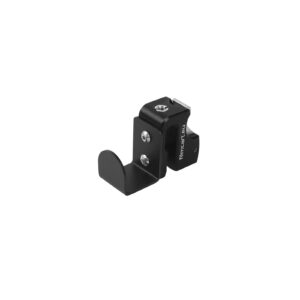 Steel Single small flat black hook + Quick clamp with threaded hole and adapter 3/8" to 1/4"