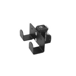 Steel Double small flat black hook + Quick clamp with threaded hole and adapter 3/8" to 1/4"