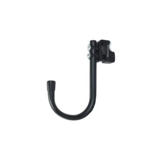 Steel Single small black pipe hook  + Quick clamp with threaded hole and adapter 3/8" to 1/4"