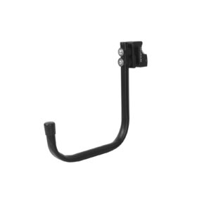Steel Single black pipe hook + Quick clamp with threaded hole and adapter 3/8" to 1/4"